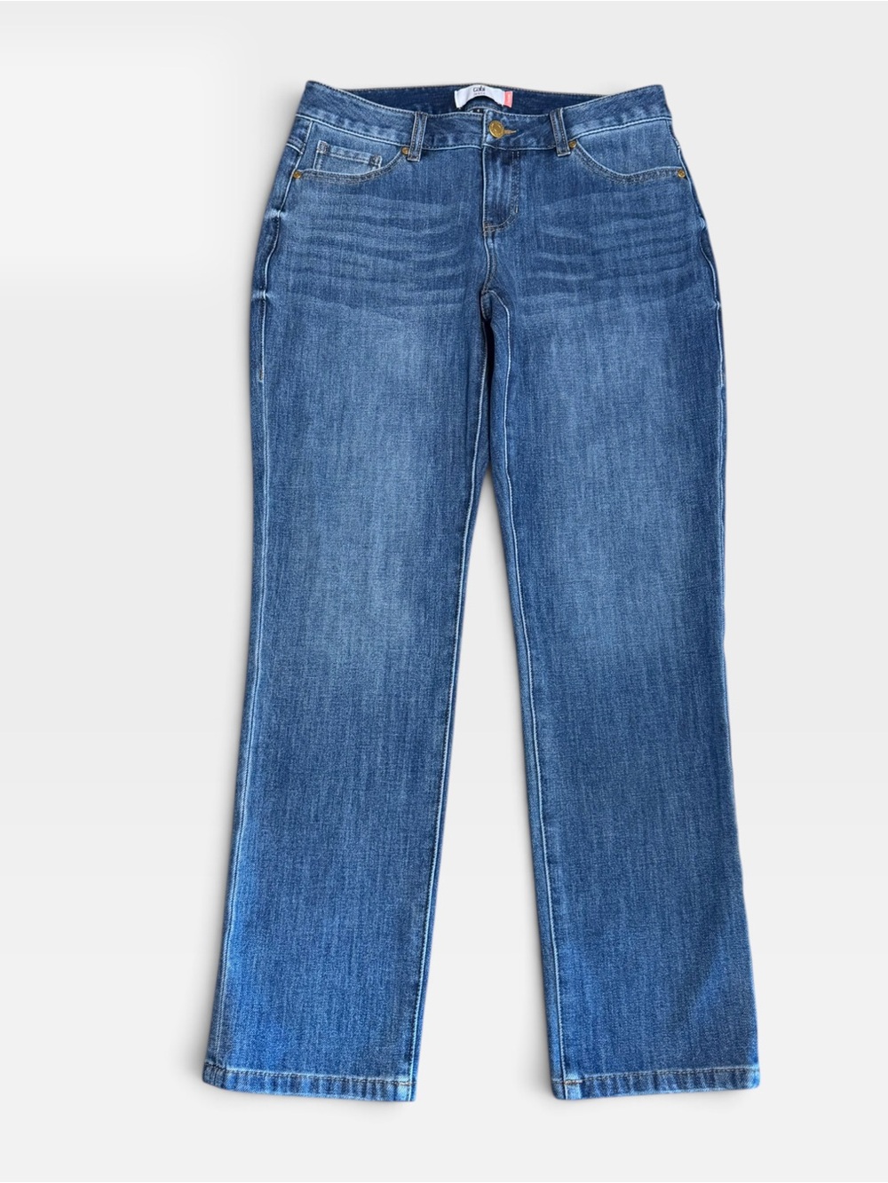 Classic Straight Leg CAbi Harrow Jeans Medium Wash Size 4 runs big